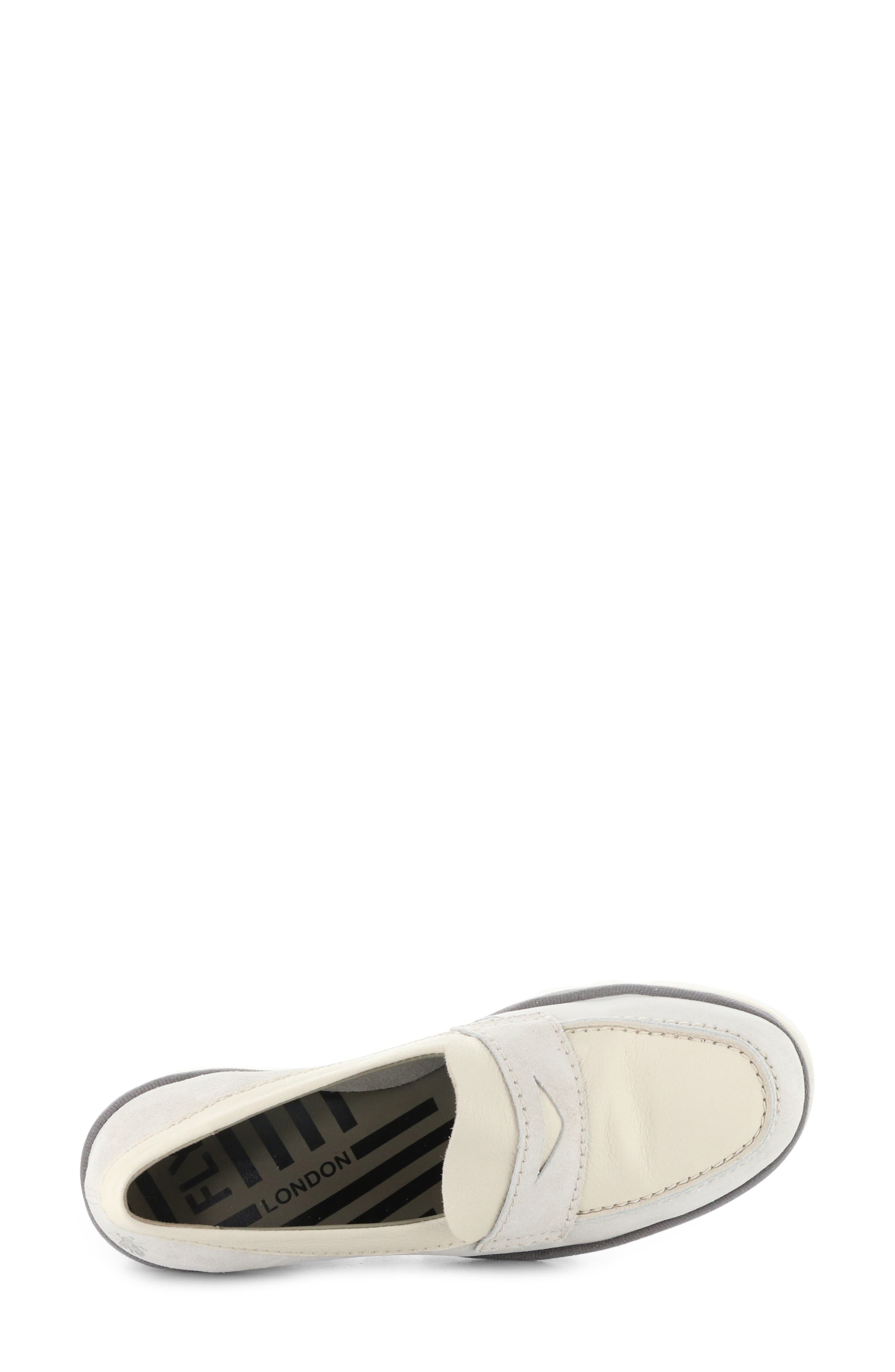 Bilz Platform Wedge Loafer, Alternate, color, OFF WHITE