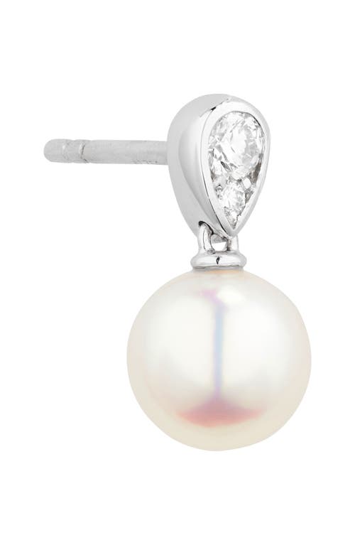 Mikimoto Morning Dew Akoya Pearl & Diamond Stud Earrings In 18kw