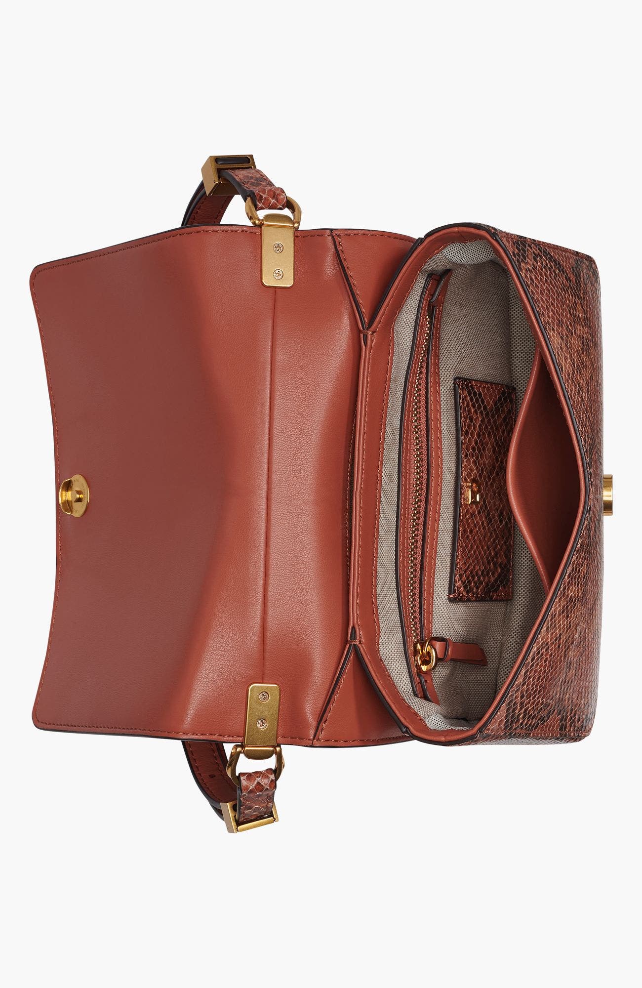 Jericho Snake Shoulder Bag, Alternate, color, Amber