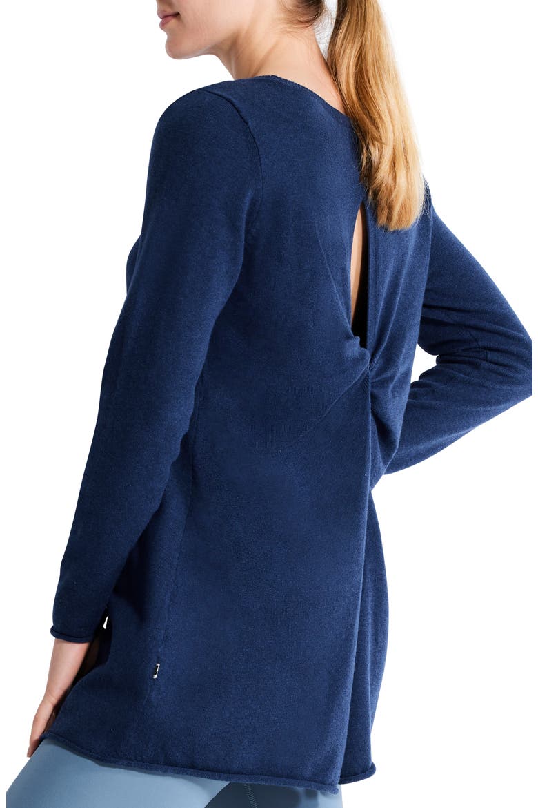 Cool Down Twist Back Sweater, Alternate, color, INK