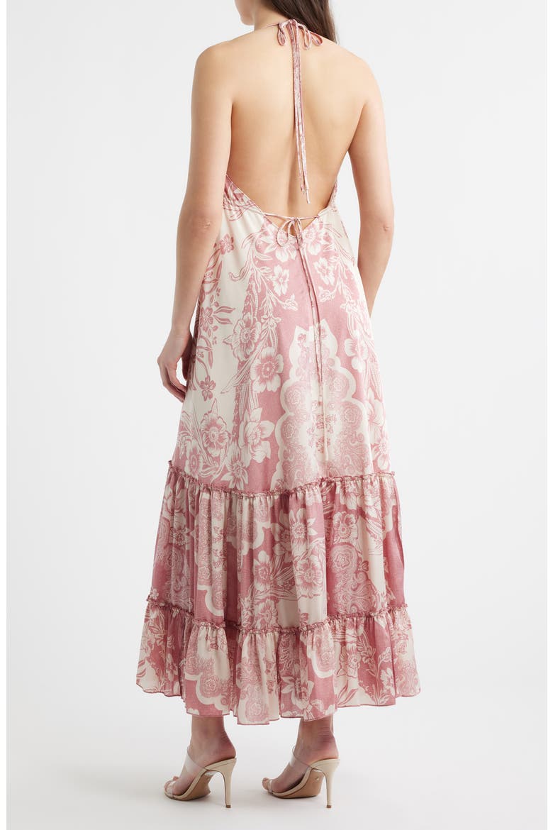 The Davina Paisley Halter Maxi Dress, Alternate, color, FOXGLOVE