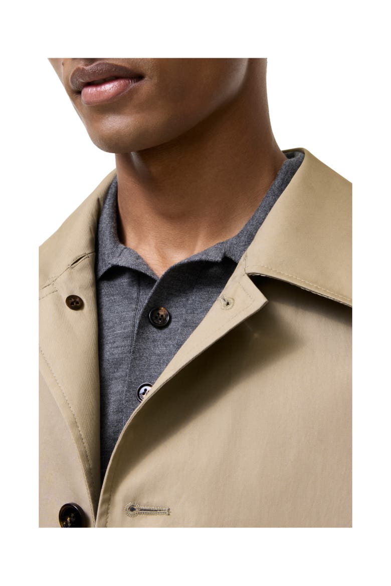 Mid-length Leather Collar Meadowbank Car Coat, Alternate, color, Saltmarsh beige