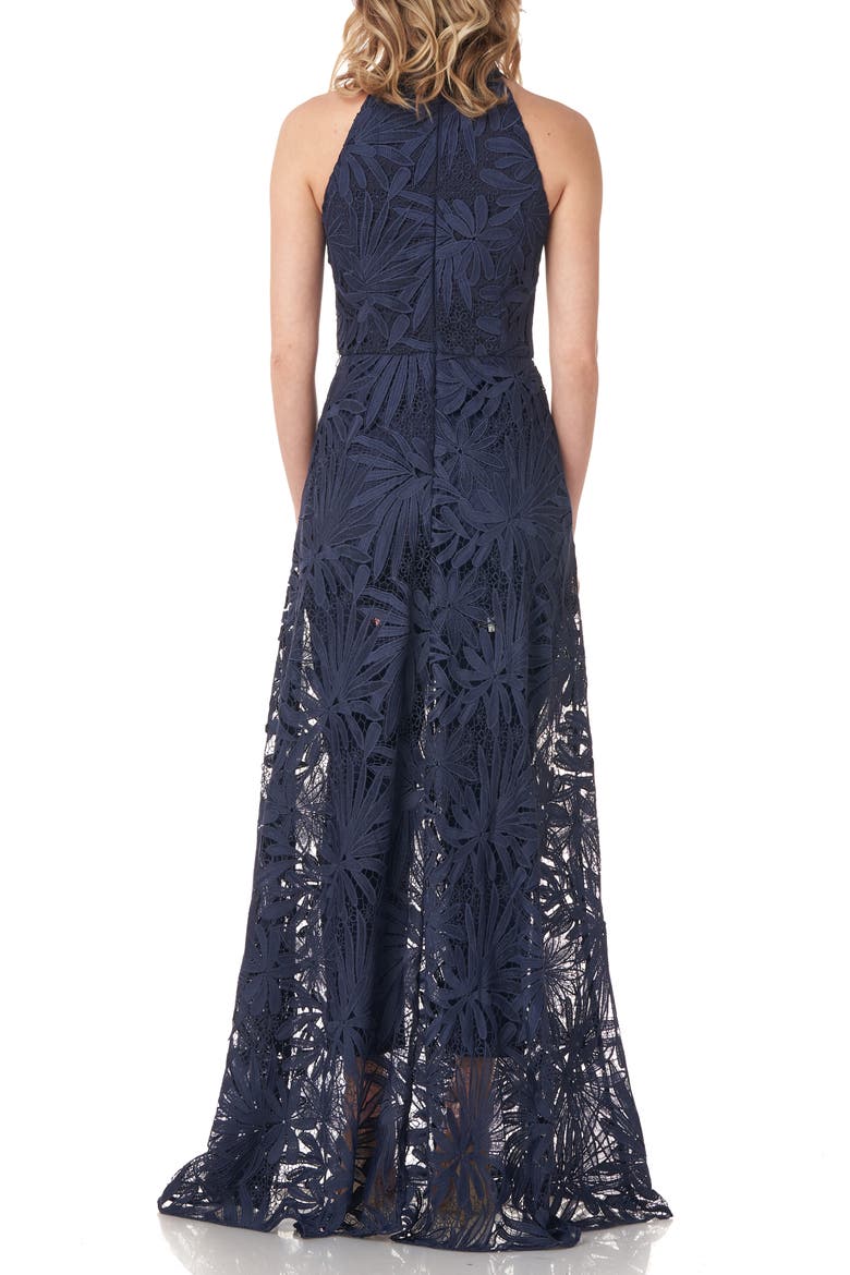 Lace Maxi Romper, Alternate, color, MIDNIGHT