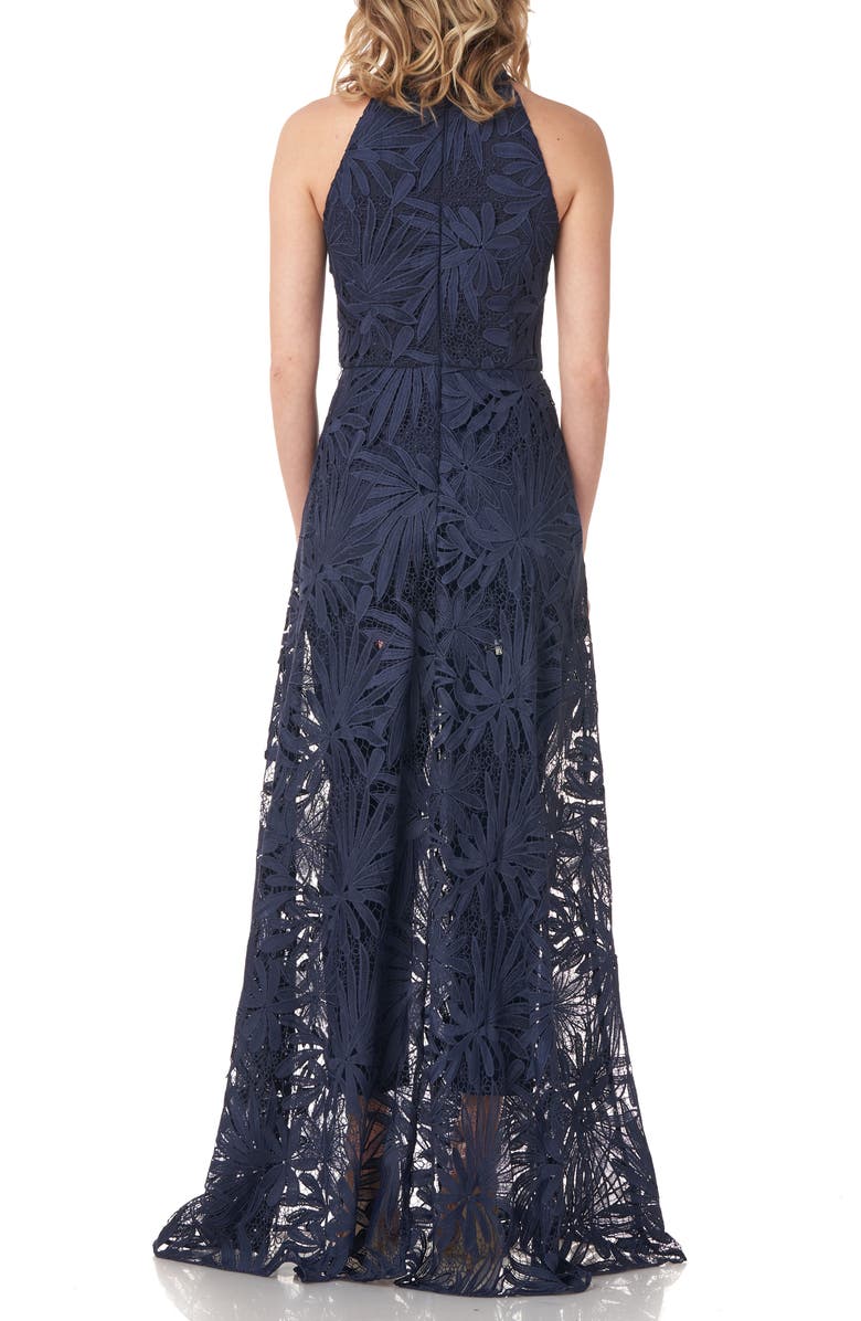 Kay Unger Lace Maxi Romper, Alternate, color, 