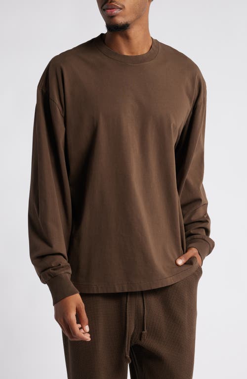 Elwood Core Oversize Long Sleeve T-Shirt in Vintage Chocolate 