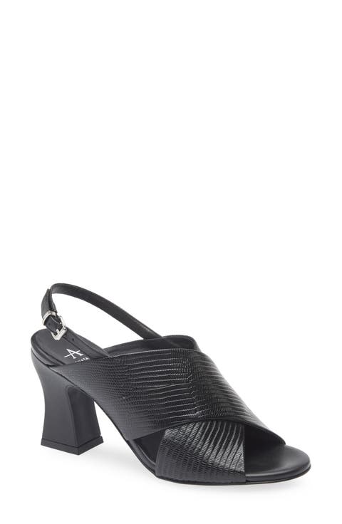 Catarina Embossed Leather Slingback Sandal (Women)