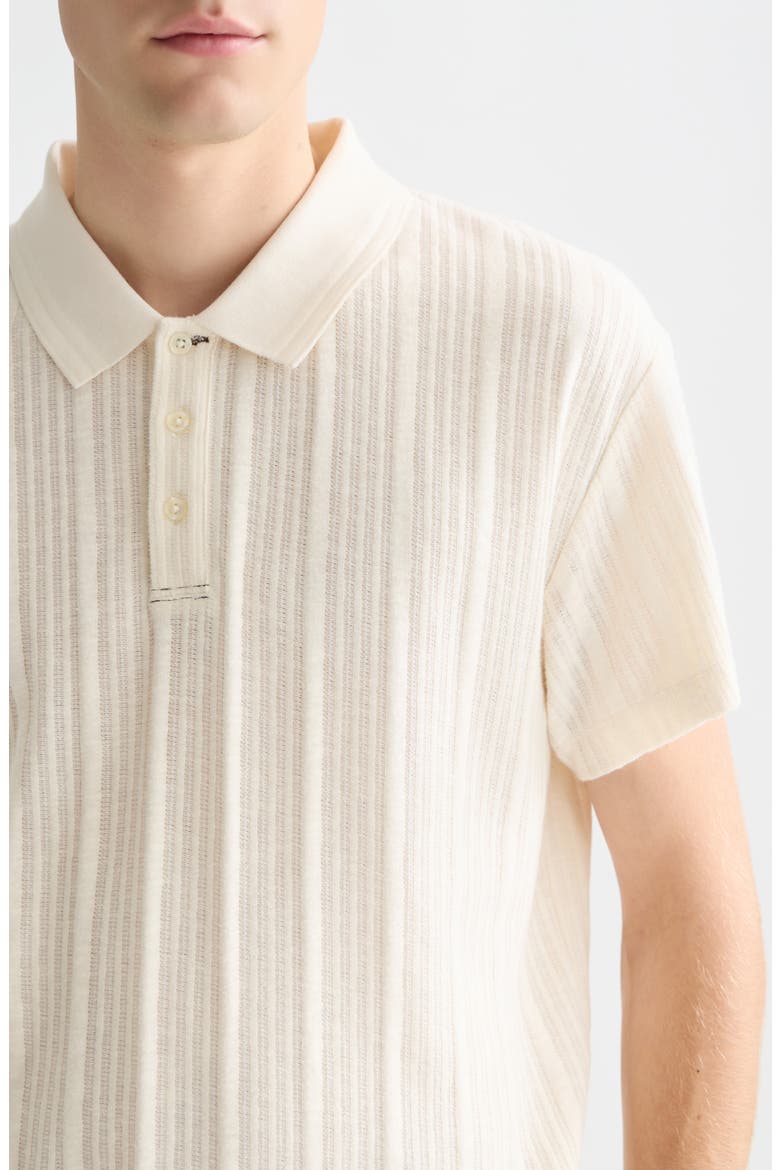 Relaxed Fit Rib Polo, Alternate, color, EGGNOG