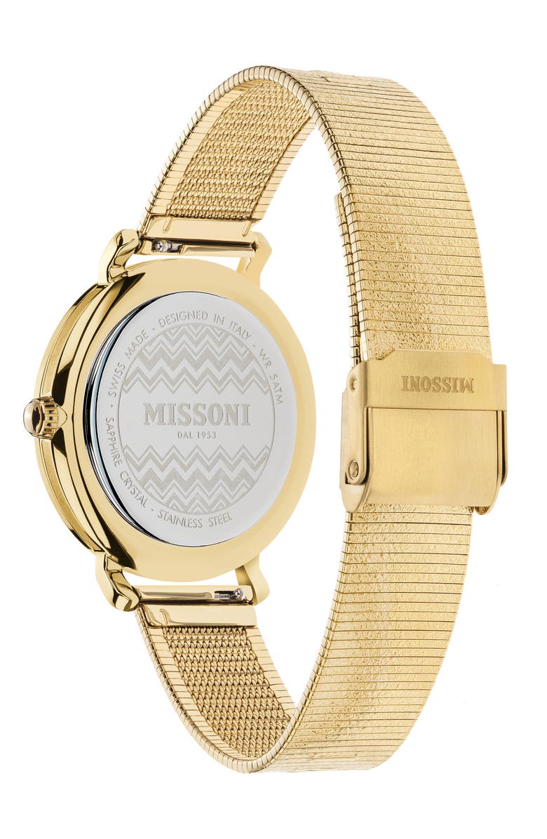 Missoni Lettering Bracelet Watch, 38mm, Alternate, color, 