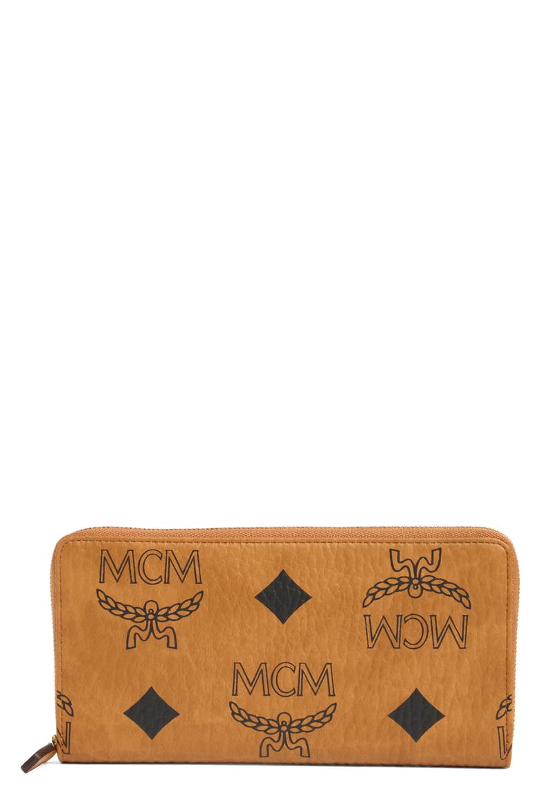 Aren Monogram Contintental Wallet, Main, color, COGNAC