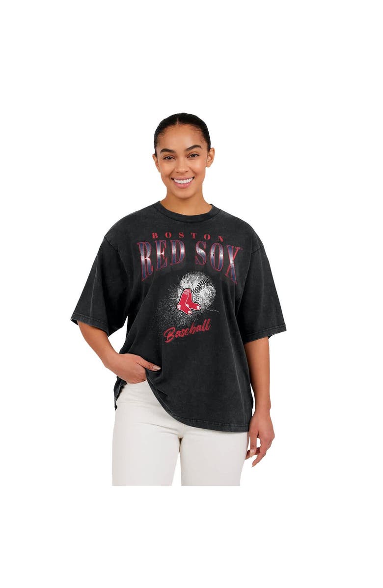 WEAR by Erin Andrews Women's WEAR by Erin Andrews  Charcoal Boston Red Sox Boyfriend T-Shirt, Alternate, color, 
