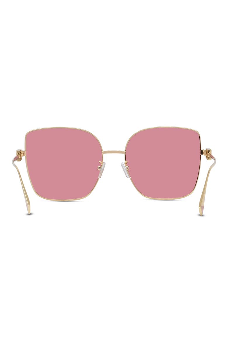 59mm Square Sunglasses, Alternate, color, SHINY ENDURA GOLD / BORDEAUX