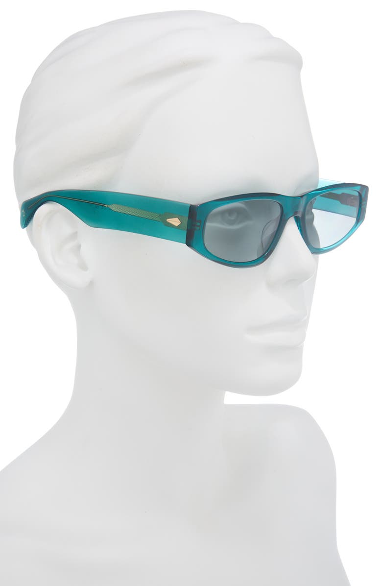 rag & bone 55mm Oval Sunglasses, Alternate, color, Teal