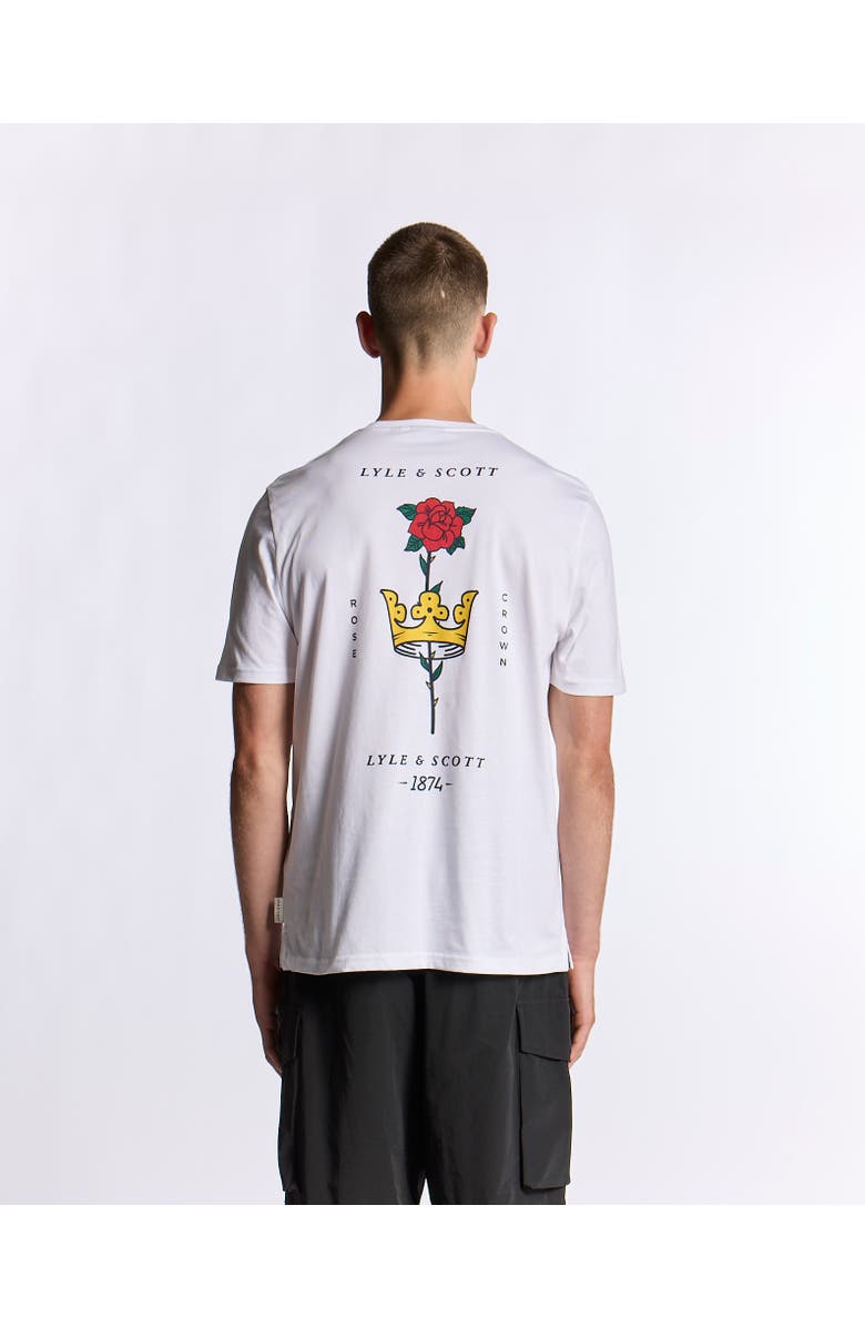 Lyle & Scott Rose And Crown Graphic T-shirt, Alternate, color, White