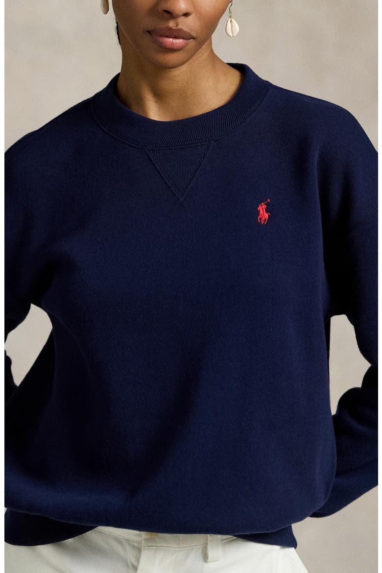 Arctic Fleece Crewneck Sweatshirt, Alternate, color, CRUISE NAVY