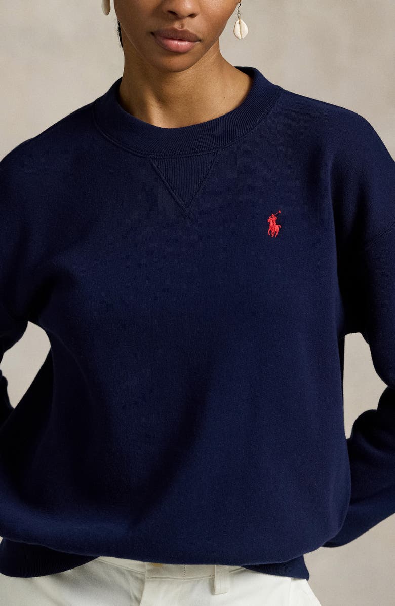 Polo Ralph Lauren Arctic Fleece Sweatshirt, Alternate, color, Cruise Navy
