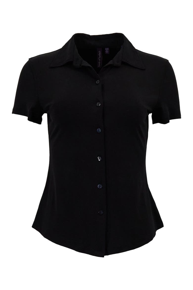 Womens Button-Up Shirt, Alternate, color, BLACK
