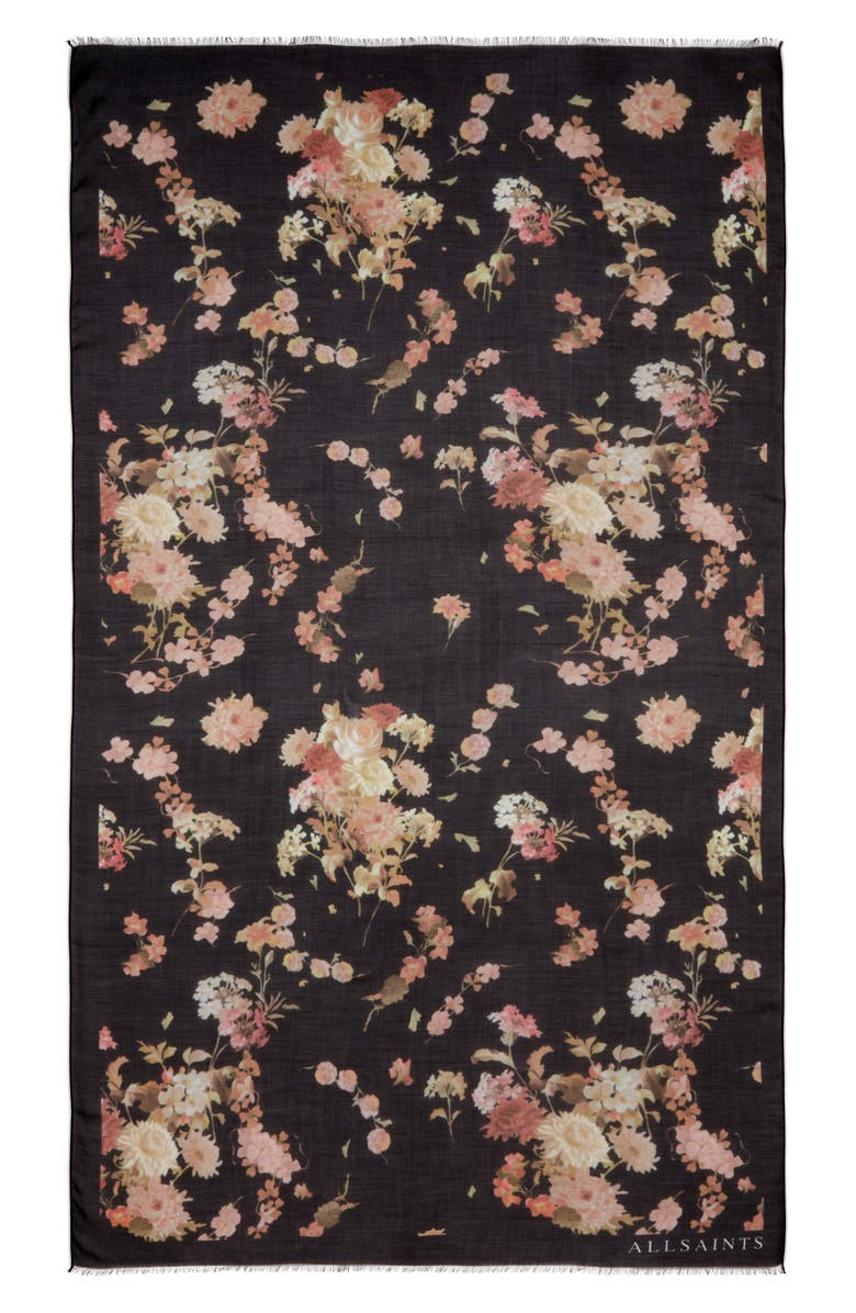 AllSaints Armada Oversize Long Scarf, Alternate, color, Black