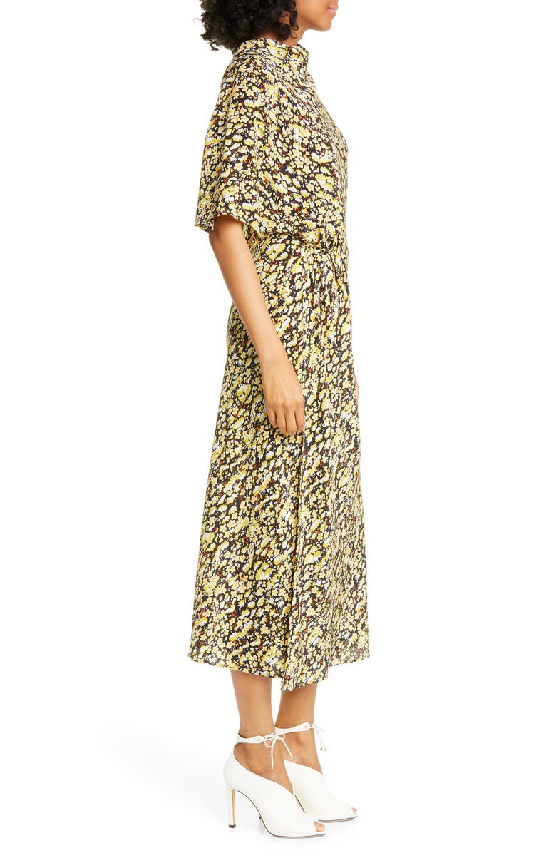 Stine Goya Rhode Meadow Silk Midi Dress, Alternate, color,