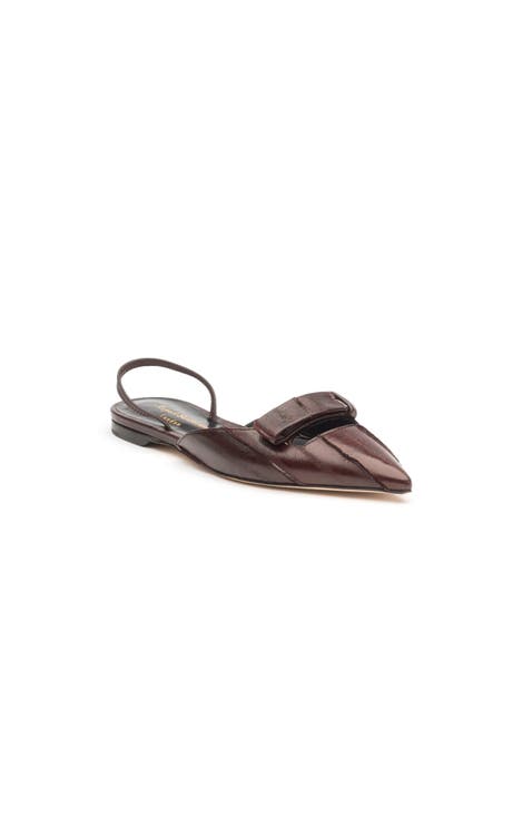 Rapallo Eel Pointed Toe Slingback Shoe