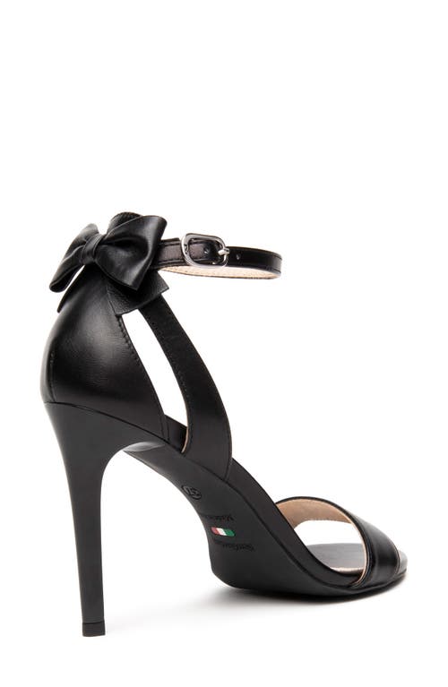 Nerogiardini Bow Ankle Strap Sandal In Black