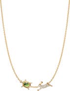 Monica Rich Kosann Slow & Steady Tortoise & Hare Pendant Necklace