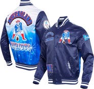 PRO STANDARD Men's Pro Standard Navy New England Patriots Sublimated Satin Full-Snap Jacket