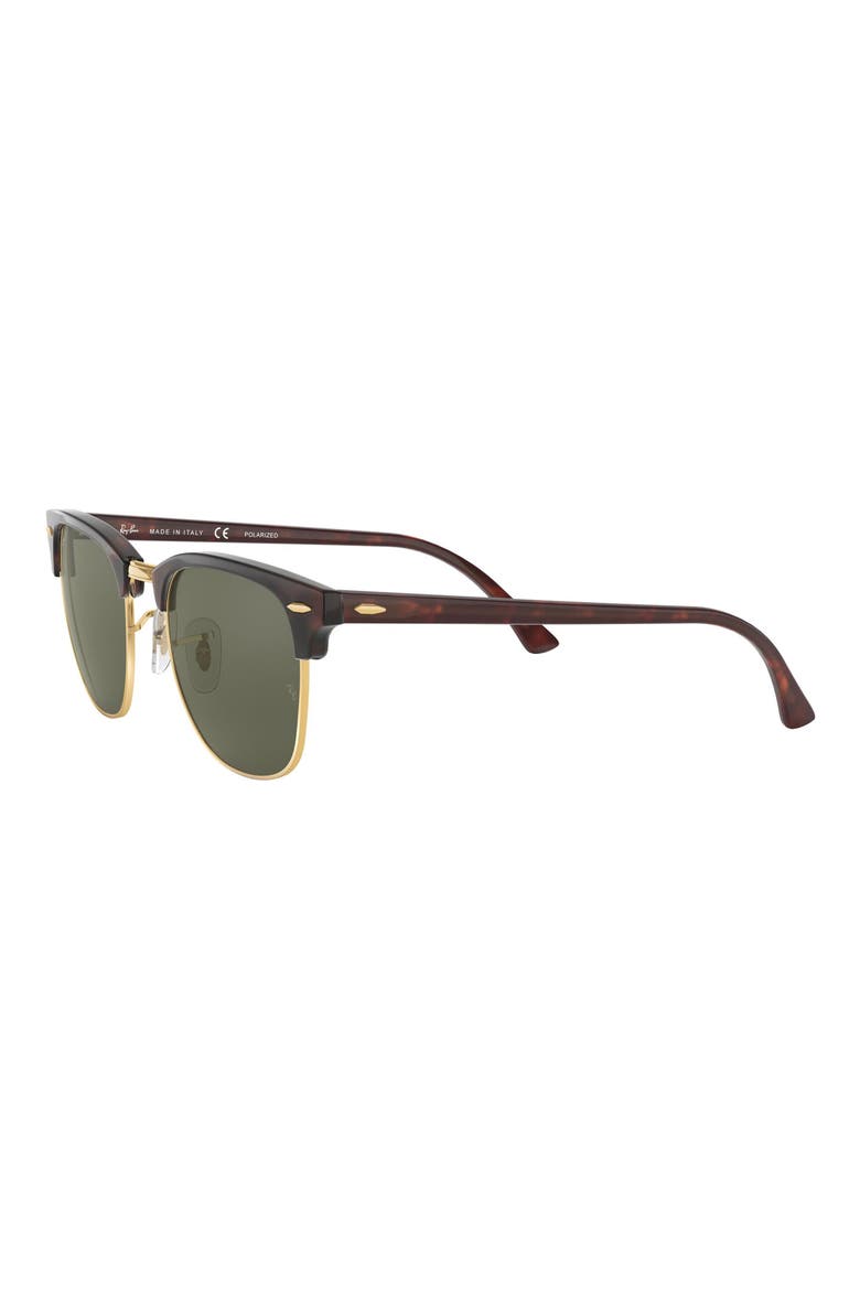 Clubmaster 55mm Polarized Sunglasses, Alternate, color, RED HAVANA
