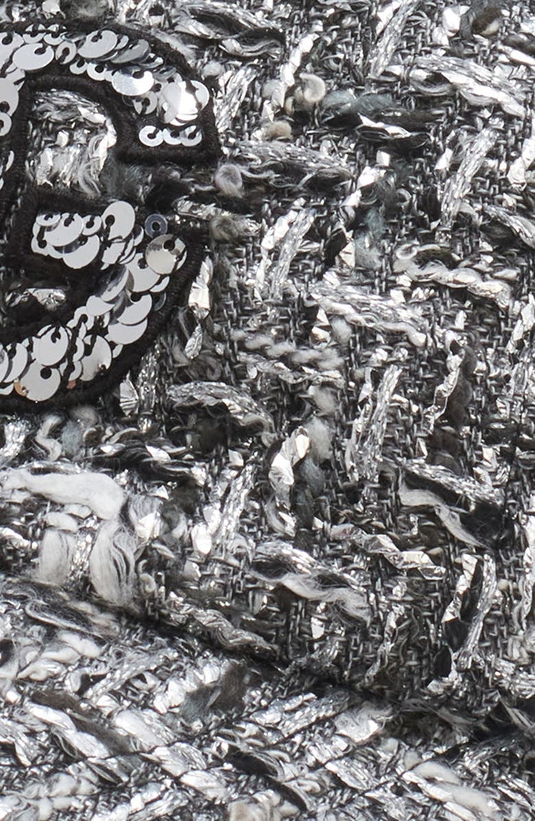 Dolce&Gabbana Rachel Sequin Logo Tweed Baseball Cap, Alternate, color, S8030 Fantasia Non Stampa