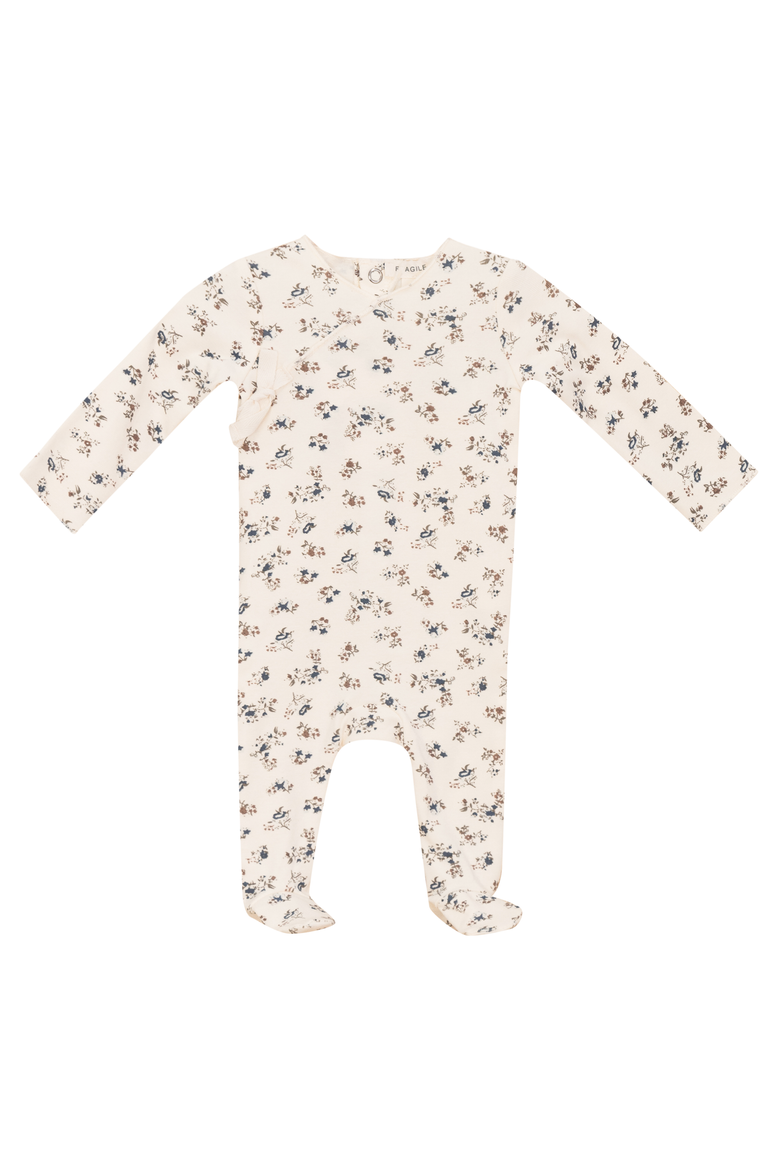 Allover Wrap Printed Romper, Main, color, Cream