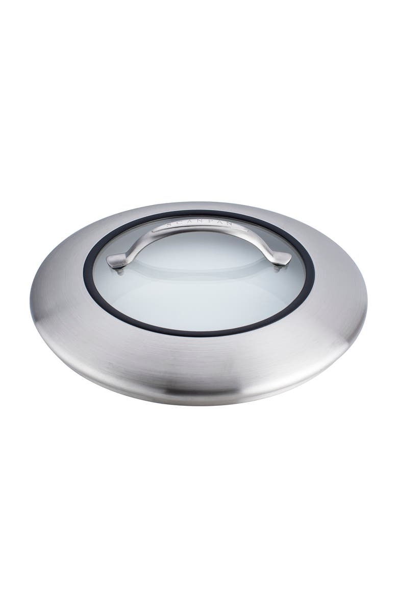 CTX 10.25 Inch Steel & Glass Lid, Main, color, Silver