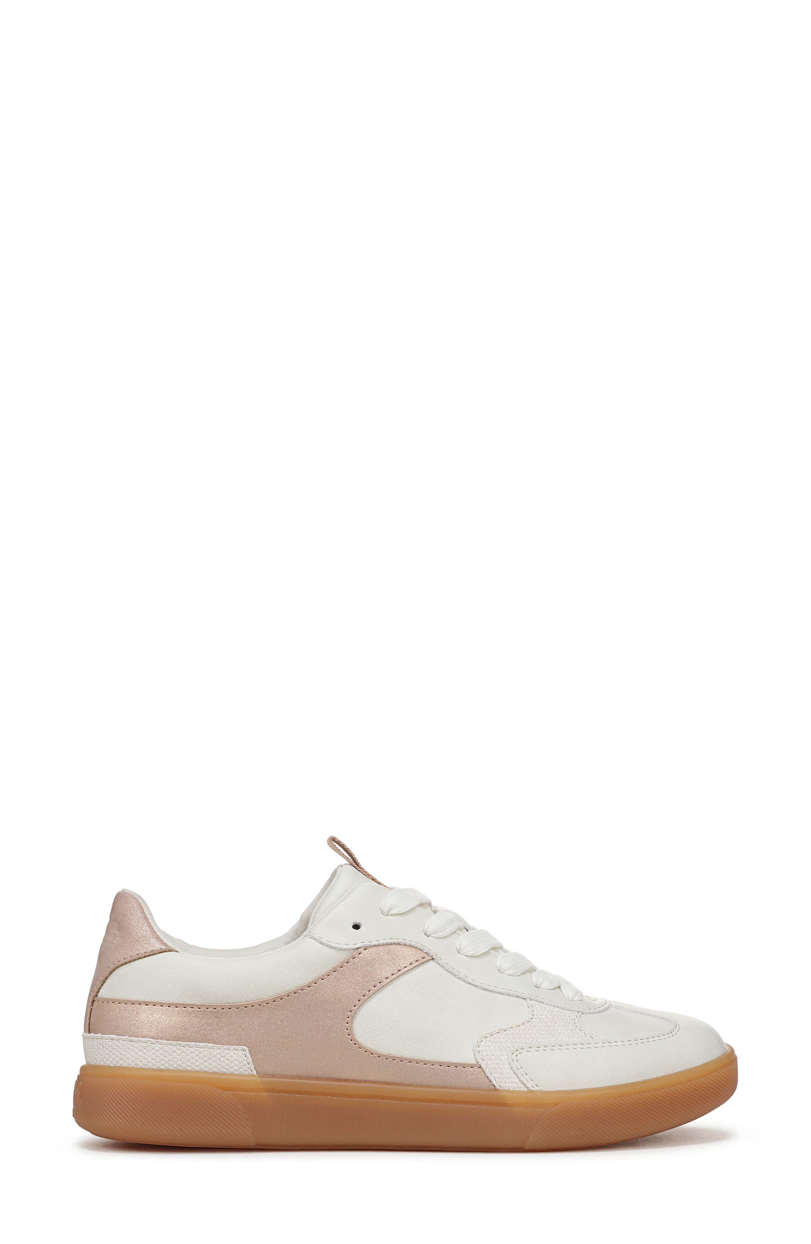 Blowfish Malibu Tastic Sneaker, Alternate, color, White / Rose Gold Faux Leather