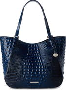 Brahmin Aliza Croc Embossed Leather Tote