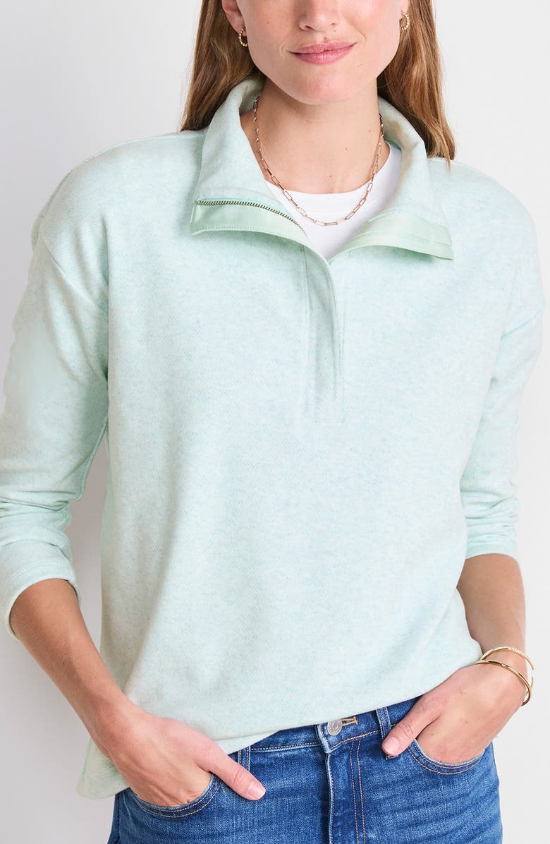 vineyard vines Calmwater Quarter Zip Pullover, Main, color, Aqua Haze