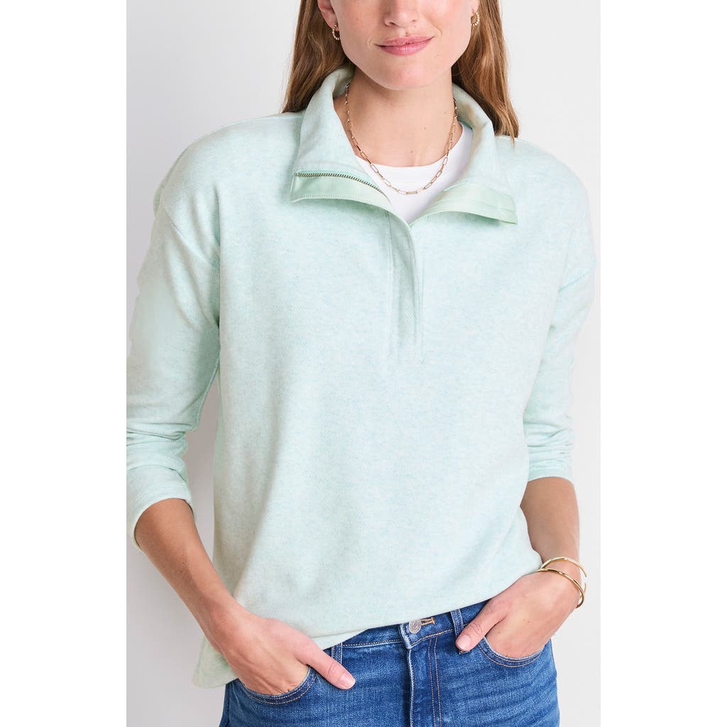 Vineyard Vines Calmwater Quarter Zip Pullover In Blue