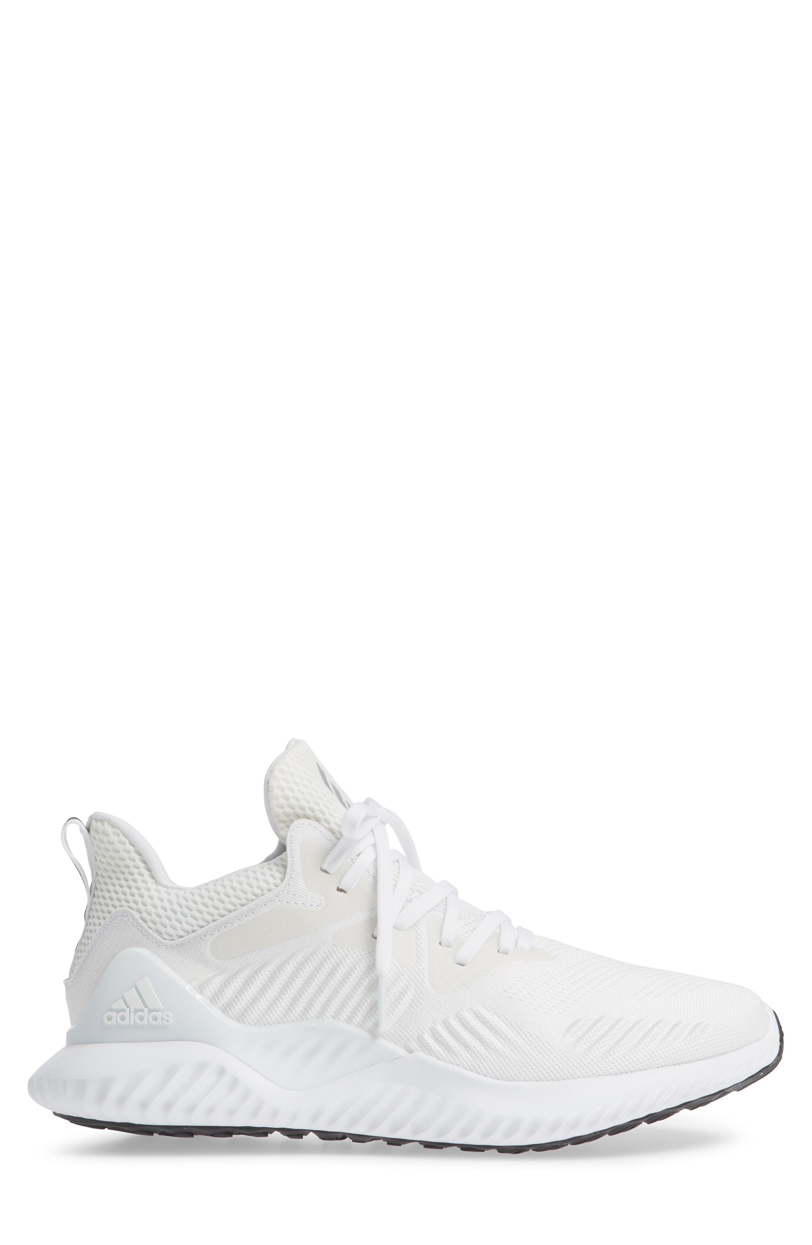 AlphaBounce Beyond Running Shoe, Alternate, color, WHITE/ SILVER/ WHITE