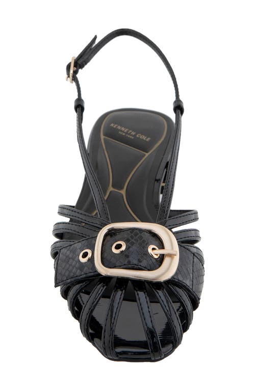 Kenneth Cole Farrah Slingback Sandal In Black Patent