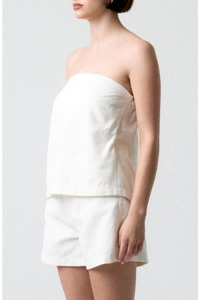 Krissy Strapless Top, Alternate, color, EGRET