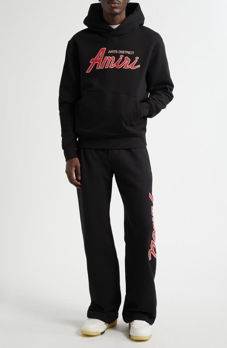 AMIRI City Logo Graphic Hoodie, Alternate, color, Black