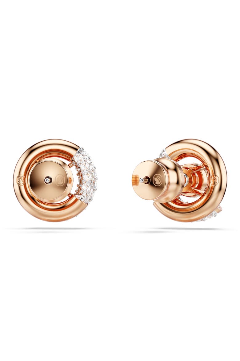 Dextera Dancing Crystal Stud Earrings, Alternate, color, ROSE GOLD