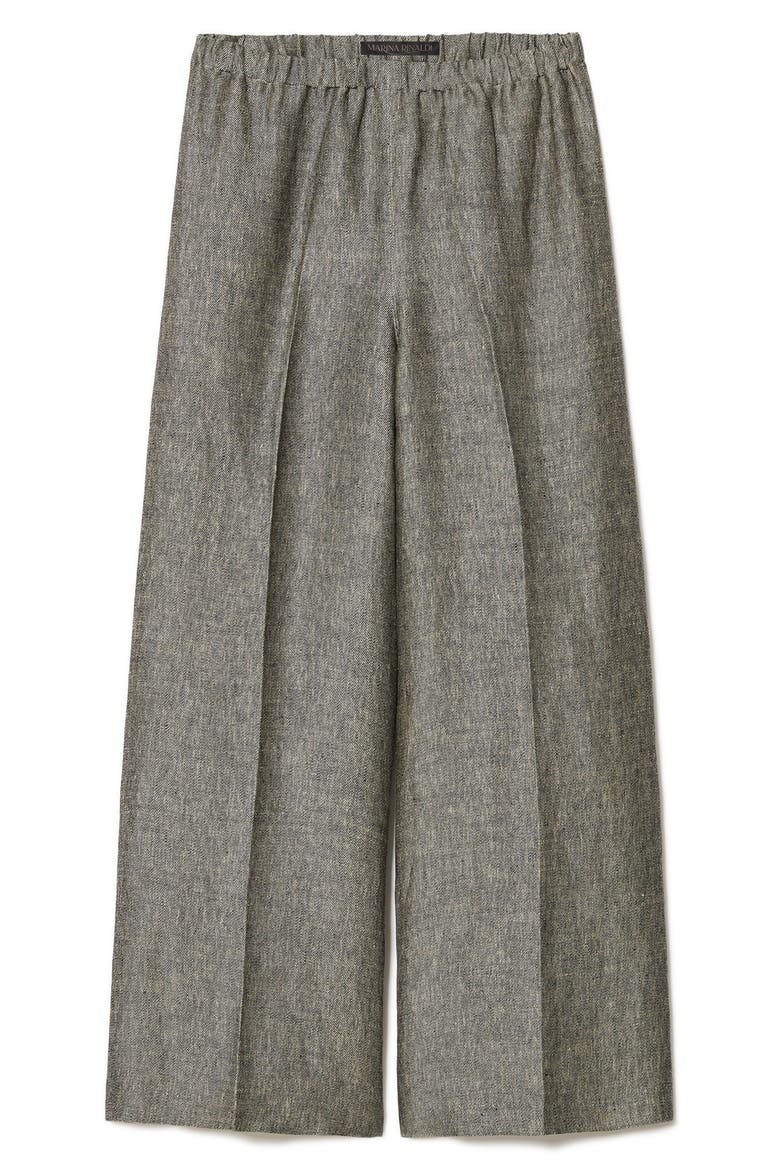Naccenni Linen Wide Leg Pants, Alternate, color, BLACK FLESH TONER