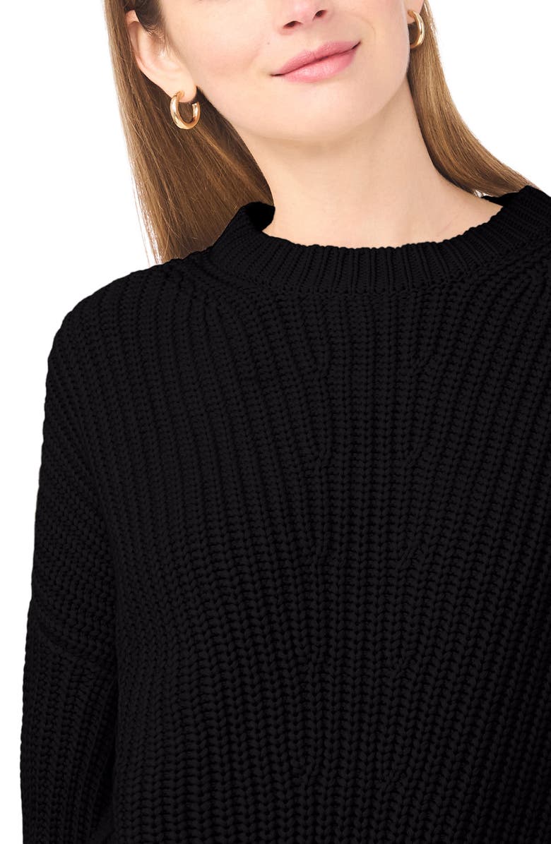 Vince Camuto Crewneck Sweater, Alternate, color, Rich Black