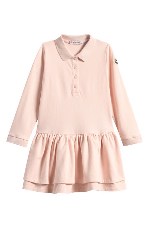 Kids' Stretch Cotton Piquè Polo Dress