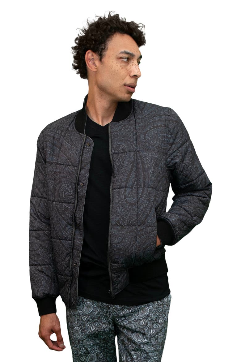 Jenkin Reversible Bomber Jacket, Alternate, color, Flannel