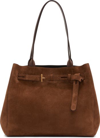Medium Libra Suede Shopping Tote