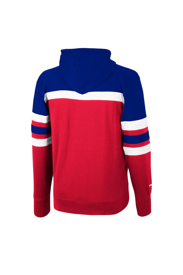 Men's Mitchell & Ness Royal/Red LA Clippers Head Coach Pullover Hoodie, Alternate, color, Royal