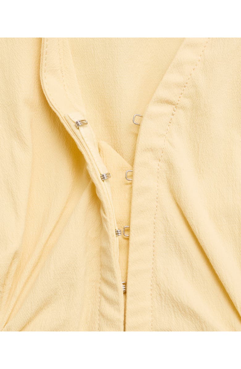 MANGO Sleeveless V-Neck Cotton Corset Top, Alternate, color, Vanilla