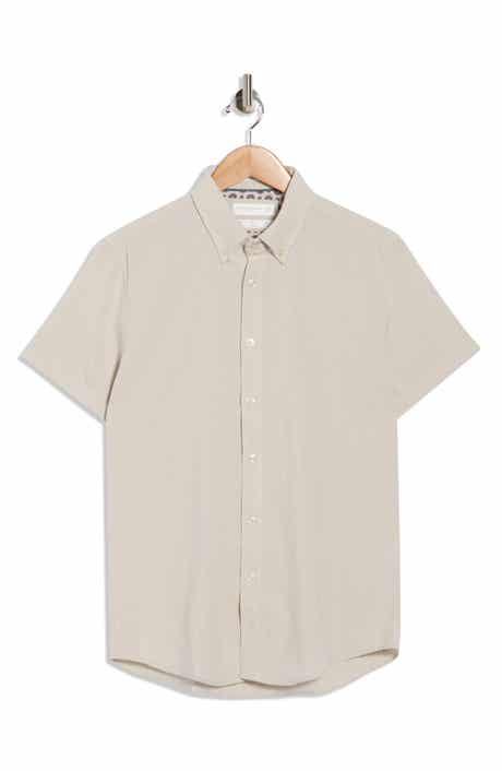 DENIM AND FLOWER Short Sleeve Button-Down Shirt