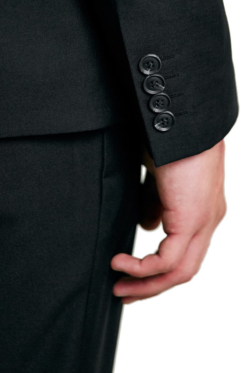 Topman Skinny Fit Black One-Button Suit Jacket, Alternate, color, 