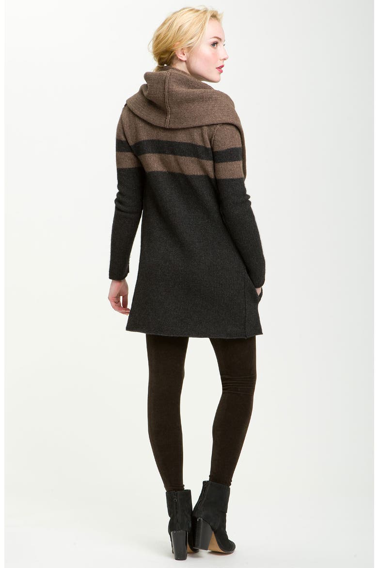Colorblock Blanket Sweater, Alternate, color, MOOSE