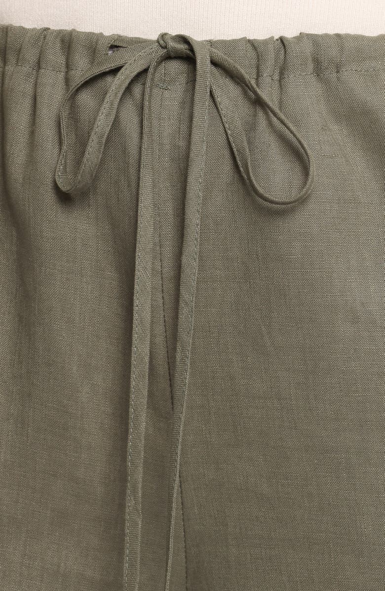 Petal & Pup Clairo Linen Drawstring Pants, Alternate, color, Olive